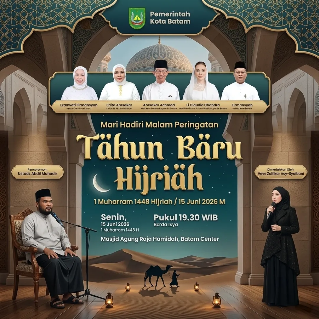 Ustaz Abdil Muhadir dan Veve Zulfikar Ramaikan Perayaan Tahun Baru Islam di Batam