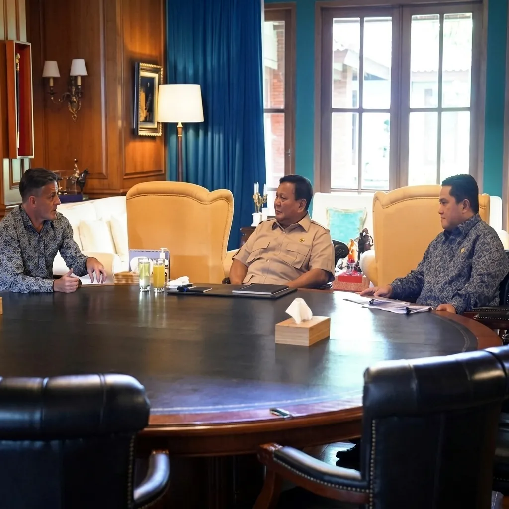 Menuju Piala Dunia 2030, Prabowo Panggil Erick Thohir dan John Herdman ke Hambalang
