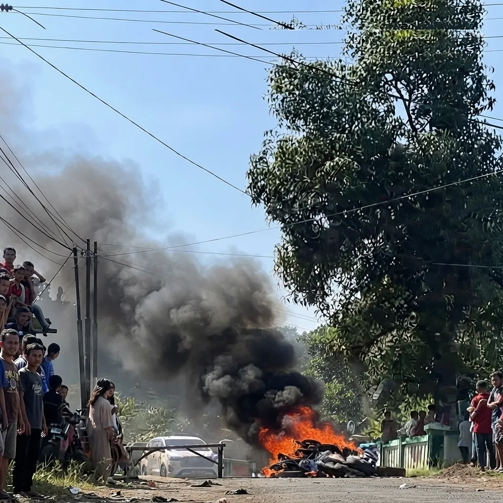 Merasa Dianaktirikan, Warga Cibongas Tasikmalaya Blokade Jalan Tuntut Perbaikan Ruas 800 Meter
