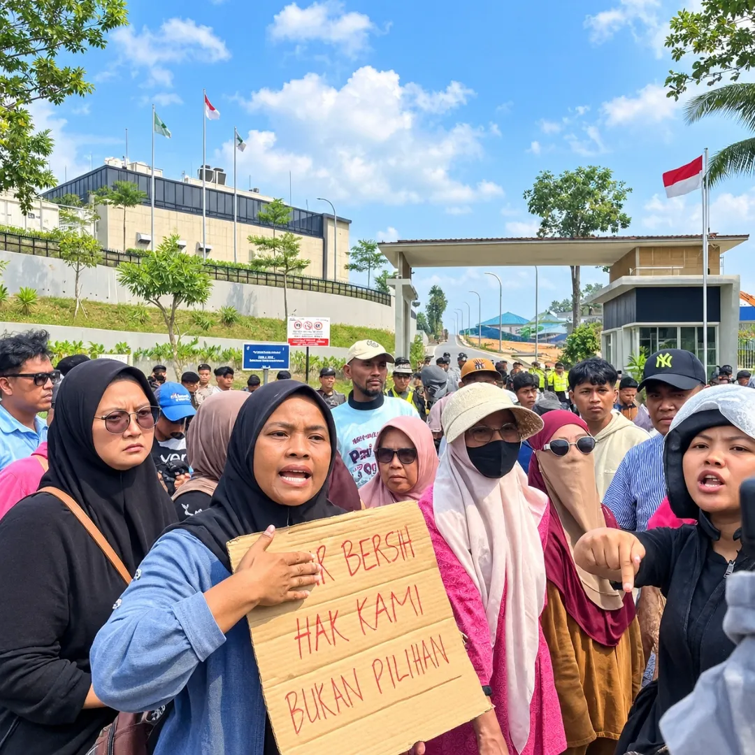 Berbulan-bulan Kesulitan Air, Warga Sambau Turun ke Jalan