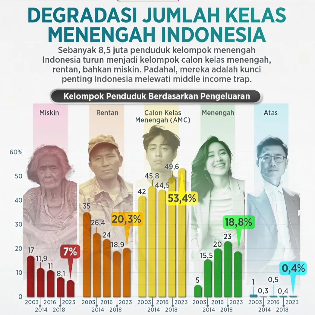 Lari di Tempat: Paradoks Kelas Menengah Indonesia dalam Pusaran Ekonomi Global